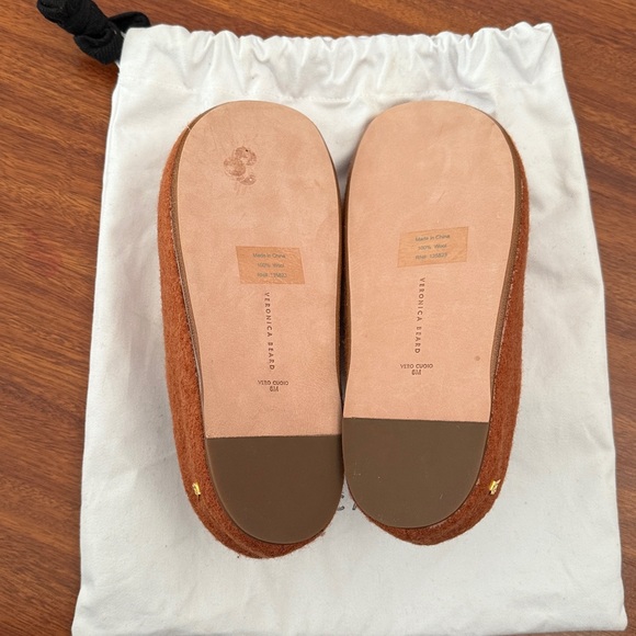 Veronica Beard Orange Cuoio Fenella Wool Mule Slides - Picture 7 of 12